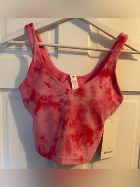 Lululemon AlignTank Top Light Support, A/B Cup Smoothie Wash Strawberry Multi 6
